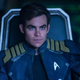 Chris Pine as Kirk in Star Trek: Beyond.
